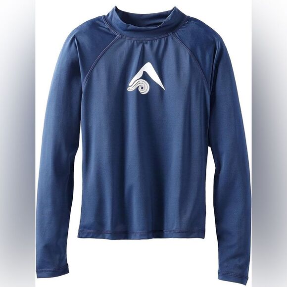Kanu Surf Boys' Platinum Rashguard Blue White Long Sleeve (881) - Picture 1 of 4